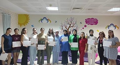 Aydın'da Gebe Okulu katılımcıları eğitimlerini başarıyla tamamlandı