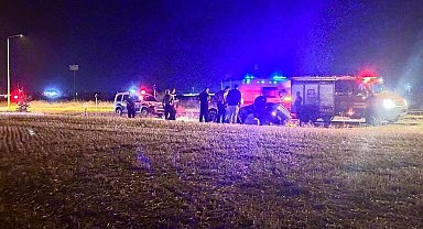 Babaeski'de ters dönen otomobilin sürücüsü yaralandı