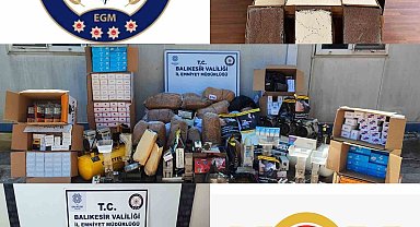 Balıkesir'de kaçak tütün ve kaçak sigara operasyonu: 8 gözaltı