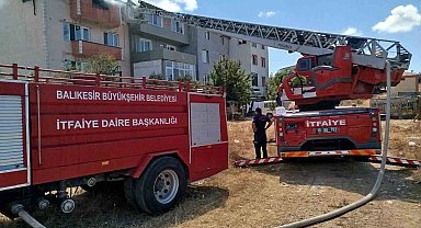 Bandırma'da ocakta unutulan tencere yangına sebep oldu