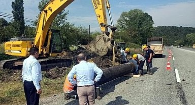 Bartın'da su ishale hattında bakım ve onarım çalışma yapıldı