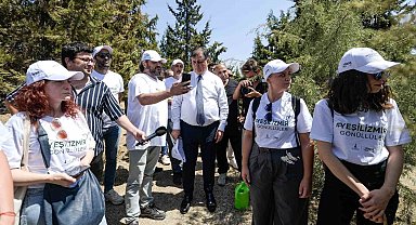 Başkan Tugay'dan yanan alanlarda saha mesaisi