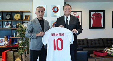 Beşiktaş Başkanı Hasan Arat, TFF Başkanı Hacıosmanoğlu'nu ziyaret etti