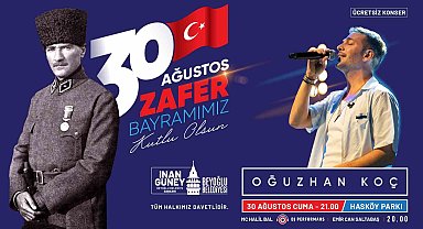 Beyoğlu'nda 30 Ağustos Zafer Bayramı konserle kutlanacak