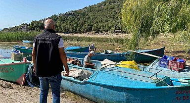 Beyşehir Gölü'nde balık boy yasağı denetimleri