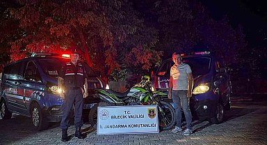 Bilecik'te çalınan motosikleti jandarma ekipleri buldu