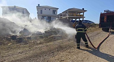 Bilecik'te çıkan saman yangını kısa sürede söndürüldü