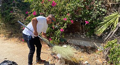 Bodrum Belediyesi'nce başlatılan temizlik seferberliği Gündoğan'da devam etti