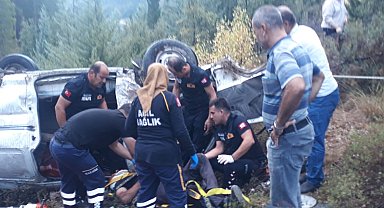 Burdur'da kontrolden çıkan otomobil şarampole devrildi, 1 yaralı