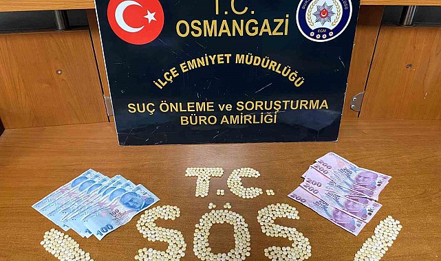 Bursa'da takibe alınan şüpheliden 750 adet sentetik hap ele geçirildi