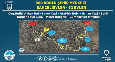 Büyükşehir Belediyesi Ulaşım AŞ'den Talas'a 6 yeni hat