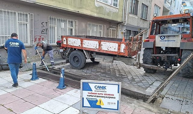 Canik'te sağanağa karşı önlem
