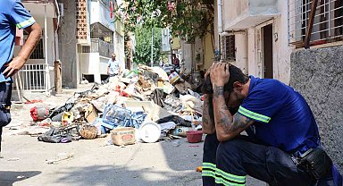 Çöp evi temizleyen işçi fenalaşarak hastanelik oldu