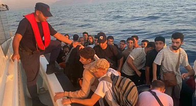 Datça açıklarında 27 düzensiz göçmen kurtarıldı