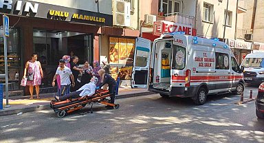 Devrilen motosikletteki yolcu yaralandı