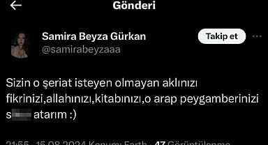 Dini değerlere hakaret eden genç kadın tutuklandı