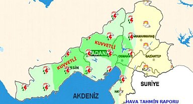 Doğu Akdeniz'de kuvvetli yağış uyarısı