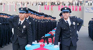 Erzurum'da polis adaylarının mezuniyet heyecanı