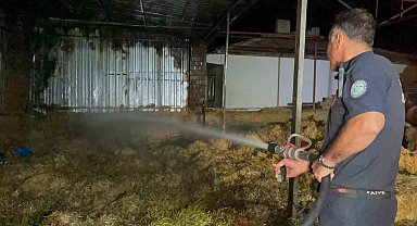 Eskişehir'de samanlık yangını: 2 bin balya saman ve 1 traktör küle döndü