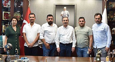 Genç çiftçilerden Başkan Ataç'a ziyaret