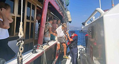 Gezi teknesinde yaralanan vatandaş tahliye edildi