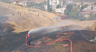 Gölbaşı'nda otluk yangınında 50 dönümlük alan zarar gördü