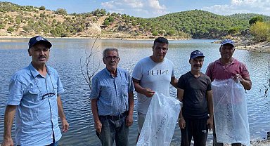 Gözkayası Göleti'ne sazan yavruları bırakıldı