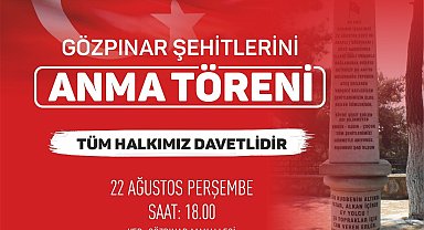 Gözpınar şehitleri için anma töreni düzenlenecek