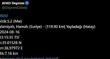 Hatay Valiliği'nden deprem açıklaması