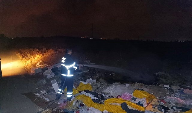 İskenderun'da otluk yangını