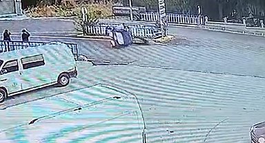 Isparta'da eski muhtarın öldüğü kaza güvenlik kamerasına yansıdı