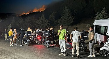 İzmir'deki yangında kuryeler seferber oldu