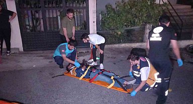 Kafa kafaya çarpıştığı motosikletli komşusu çıktı
