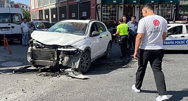 Kapaklı'da 3 aracın çarpıştığı kazada 1 kişi yaralandı