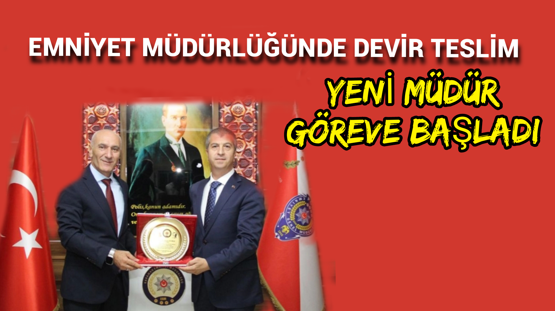 Karaman İl Emniyetinde Devir Teslim Töreni