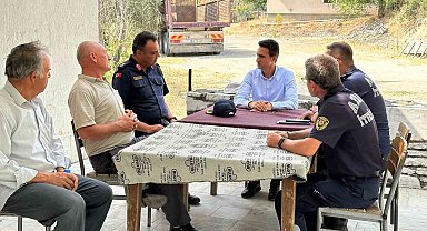 Kaymakam Ata orman yangınından zarar gören mahallerde vatandaşlarla buluştu