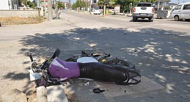 Keşan'da devrilen motosikletin sürücüsü yaralandı