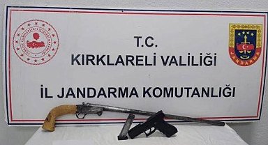 Kırklareli'de huzur güven uygulaması: aranan şahıs yakalandı, silahlar ele geçirildi