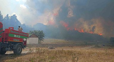Kızılcahamam'daki yangının tanığı: "Birden kıvılcım geldi, çok korktum"