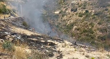 Manavgat'ta çıkan yangında, 4 dönüm örtü ve çalılık alan zarar gördü