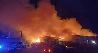Manisa'da korkutan depo yangını