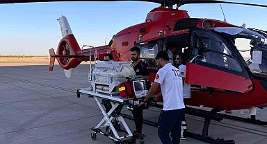 Mardin'de 1 günlük bebek ambulans helikopterle Diyarbakır'a sevk edildi