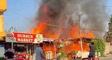 Markette korkutan yangın