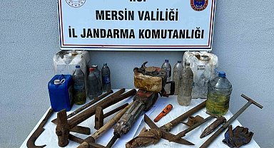 Mersin'de kaçak kazı yapan şahıs yakalandı