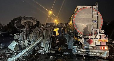 Mersin'de tırla tanker çarpıştı: 1 ölü, 1 yaralı