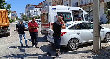 Motosiklet otomobille çarpıştı: 1 yaralı