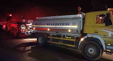Nazilli Belediyesi'nden Bozdoğan'daki yangına destek