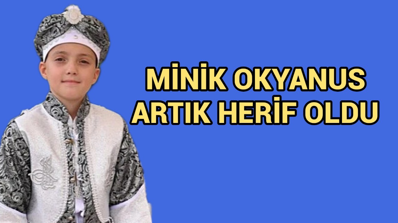 Okyanus Oğuz sünnet olarak erkekliğe ilk adımını attı.