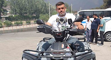 Orman yangını ekiplerine ATV ile yardım götürdü