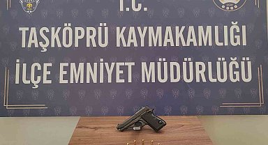 Ruhsatsız tabancayla yakalanan şahıs hakkında işlem başlatıldı